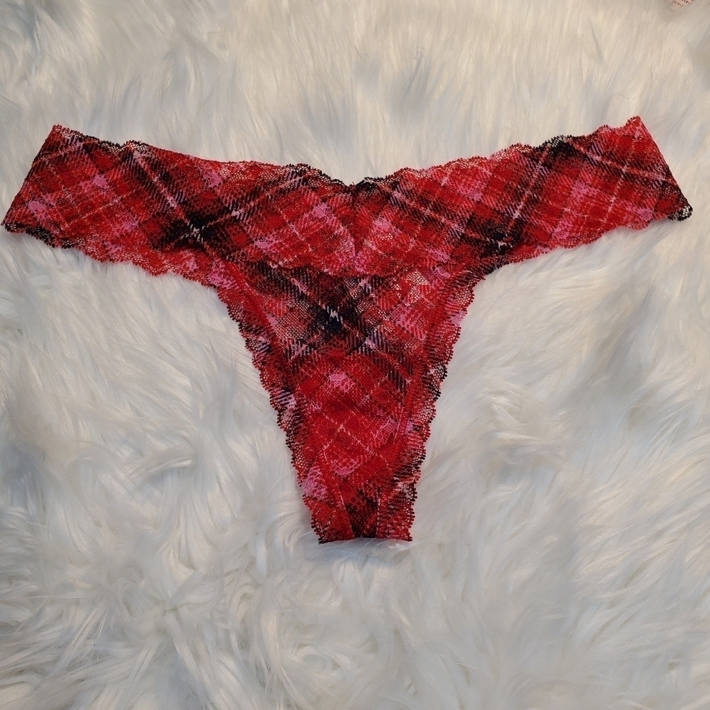 Pink Victoria's Secret The LacieLace Thong Panty
